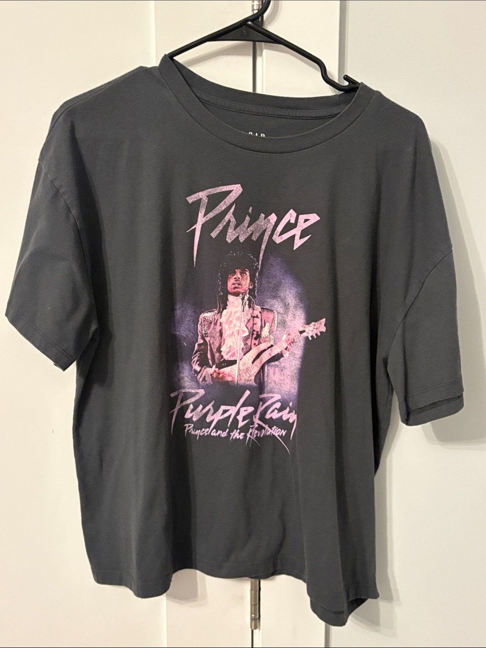 GAP Prince Purple Rain Graphic Tee with Pink Print
